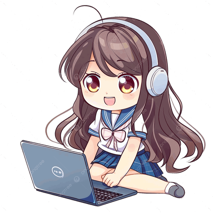 Hình ảnh Nữ Sinh Chibi Dễ Thương Trong Bộ đồng Phục Khi Tham Gia Lớp Học  Trực Tuyến Với Máy Tính Xách Tay PNG , Chibi, Dễ Thương, Con Gái PNG trong