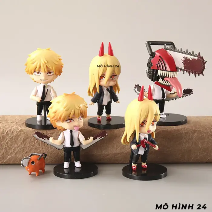 SET 5 NHÂN VẬT đồ chơi Tượng mô hình nhân vật CHAINSAW MAN chibi denji power  Pochita ANIME FIGURE quỷ cưa huyết quỷ | Lazada Việt Nam