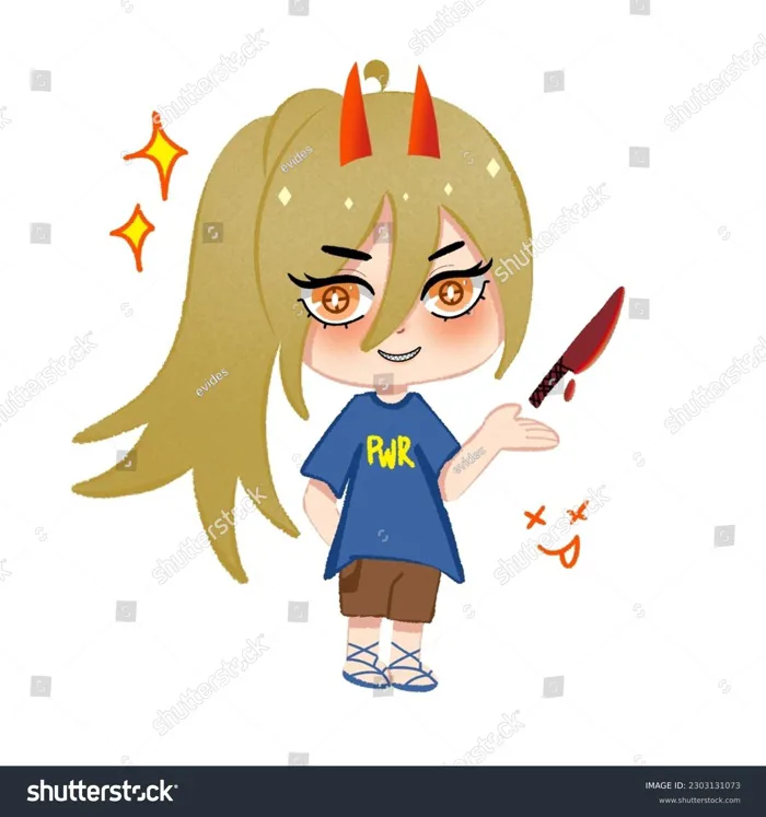 Cute Power Chibi Illustration Fullbody Icon: Hình minh họa có sẵn  2303131073 | Shutterstock