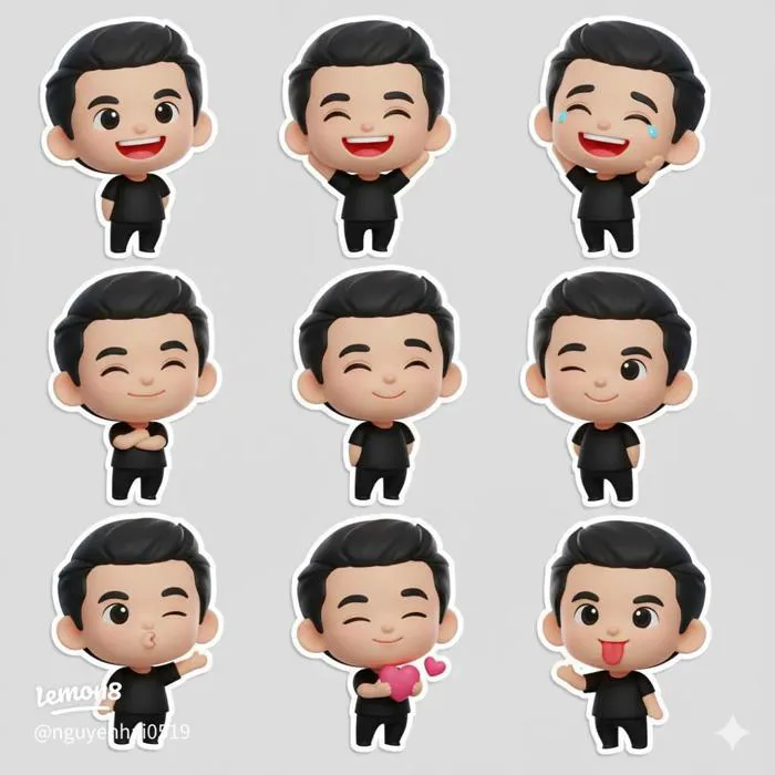 Cách tạo ảnh sticker chibi bằng Gemini AI: từ pose dáng đến ghép mặt cute