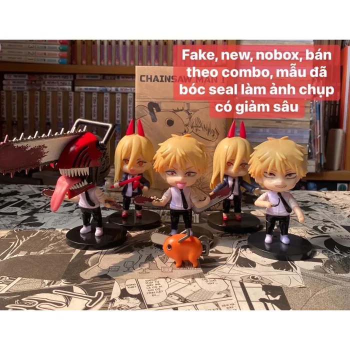 Trọn bộ 6 mô hình Chainsaw Man Chibi đáng yêu | Shopee Việt Nam
