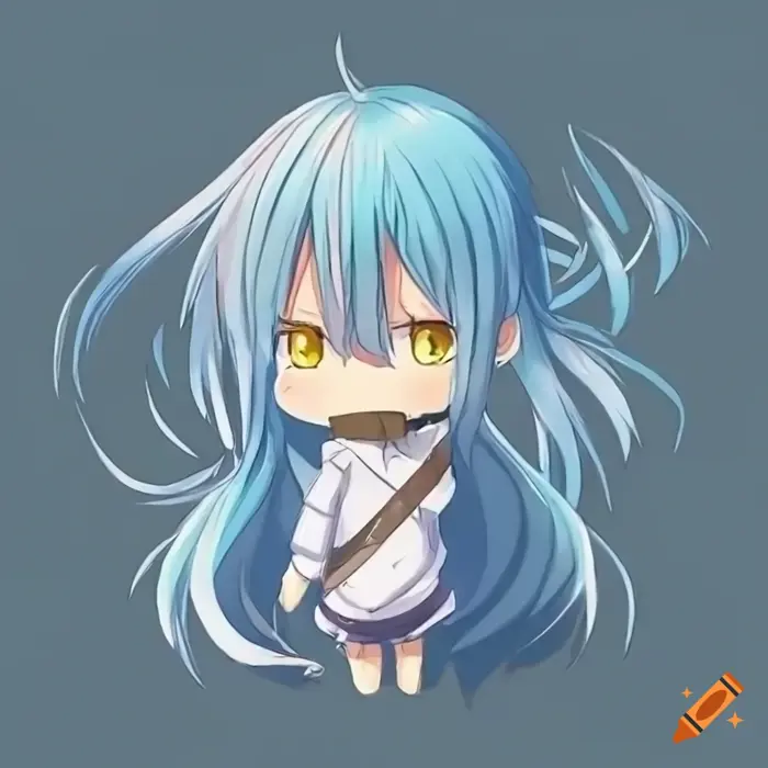 Chibi version of Rimuru Tempest from anime on Craiyon