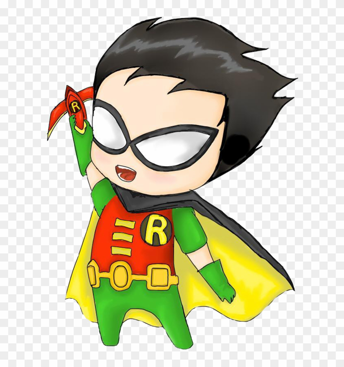 Chibi - Robin Teen Titans Chibi - Free Transparent PNG Clipart Images  Download