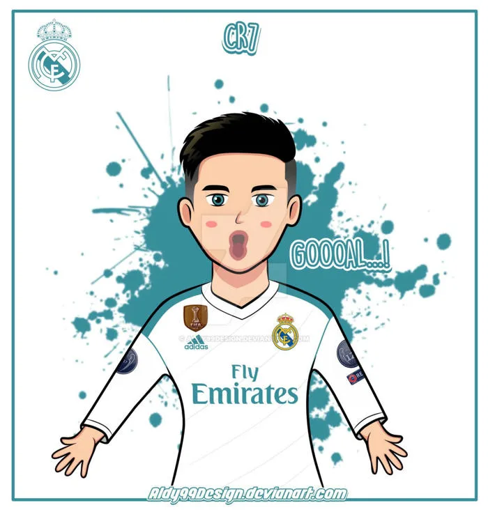 Chibi Ronaldo 7 | Real Madrid | 2017 by aldy99design on DeviantArt