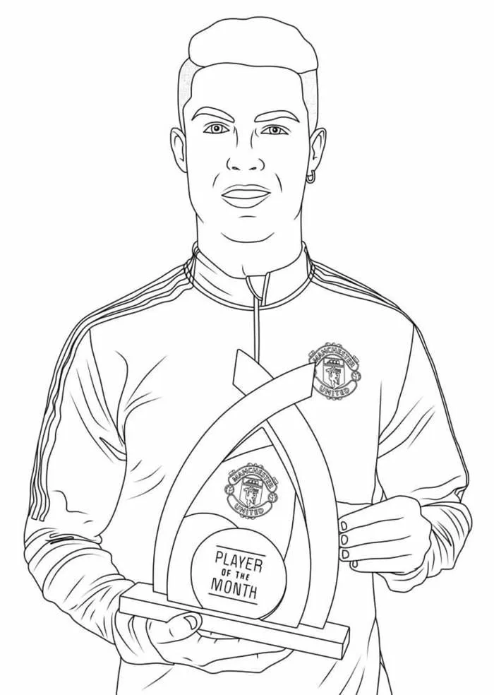 Tô màu Cầu Thủ Bóng Đá Ronaldo - Trang Tô Màu Cho Bé