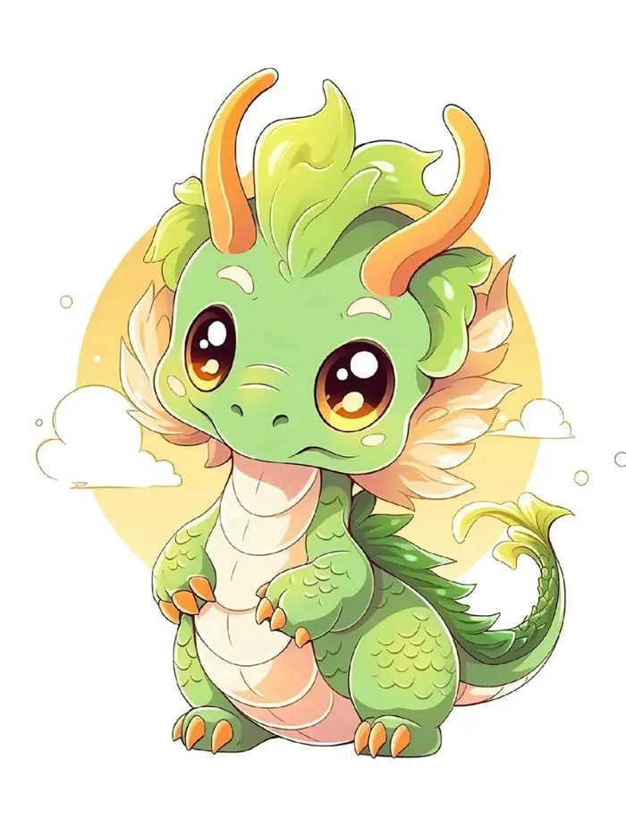 Bộ ảnh rồng chibi dễ thương với phong cách độc đáo riêng
