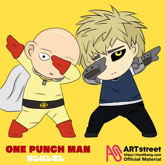 SAITAMA AND GENOS CHIBI xzhrd - Illustrations ART street