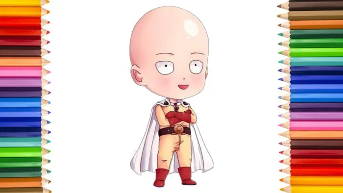Vẽ saitama one punch man dễ thương ( how to draw saitama one punch man cute  )