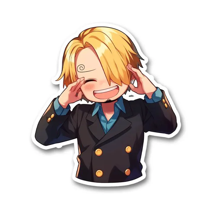 Chibi Sanji Sticker Chibi Sanji Sticker