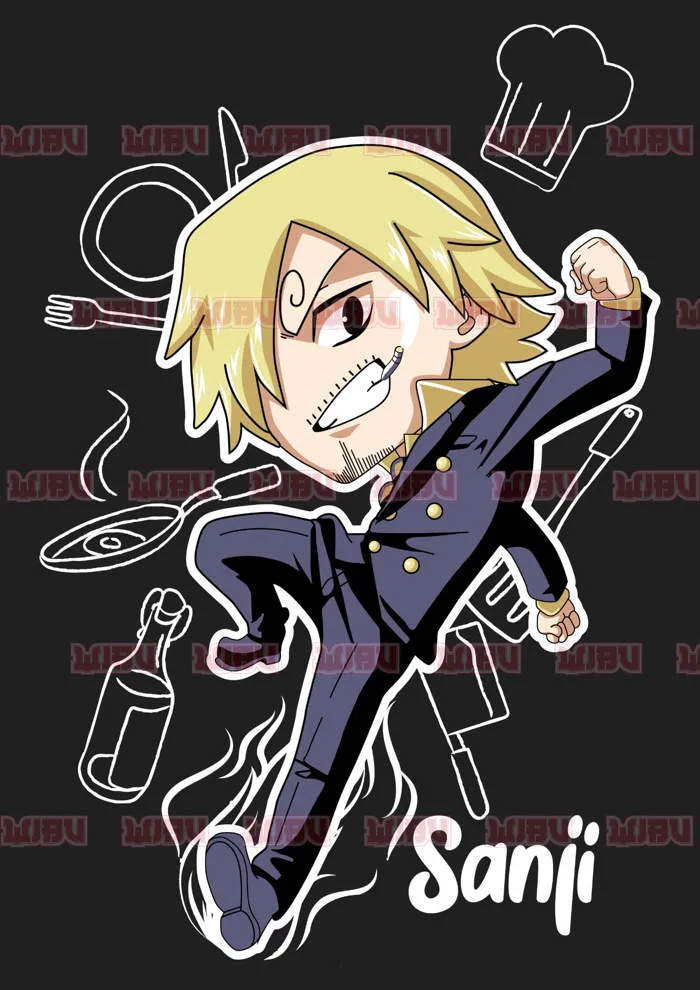 Áo thun Wibu One Piece Sanji Mini Áo thun Wibu One Piece Sanji Mini