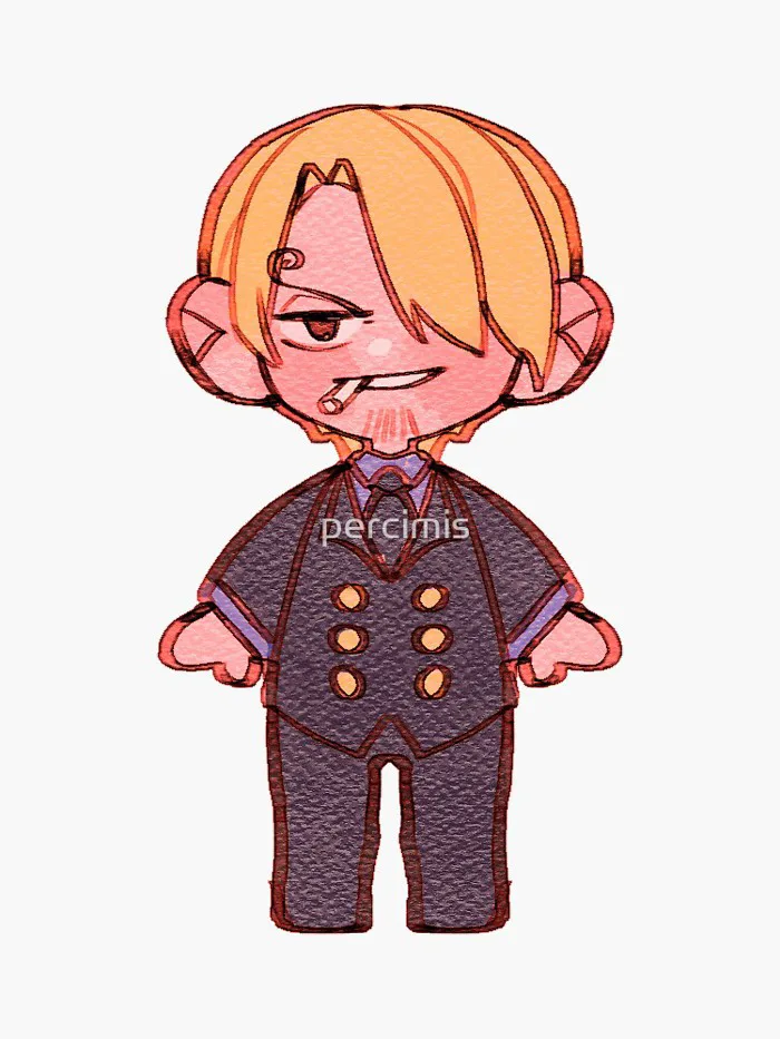 sanji chibi one piece Sticker sanji chibi one piece Sticker
