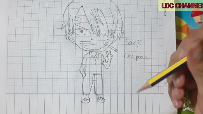 Vẽ Sanji chibi trên vở (Vẽ Anime bằng bút chì) | Drawing Sanji Chibi Vẽ Sanji chibi trên vở (Vẽ Anime bằng bút chì) | Drawing Sanji Chibi