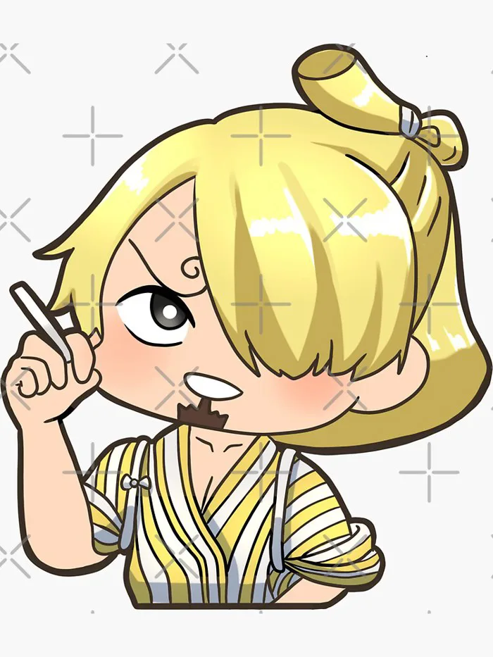 Sanji One Piece Wano Arc Chibi Sticker Sanji One Piece Wano Arc Chibi Sticker