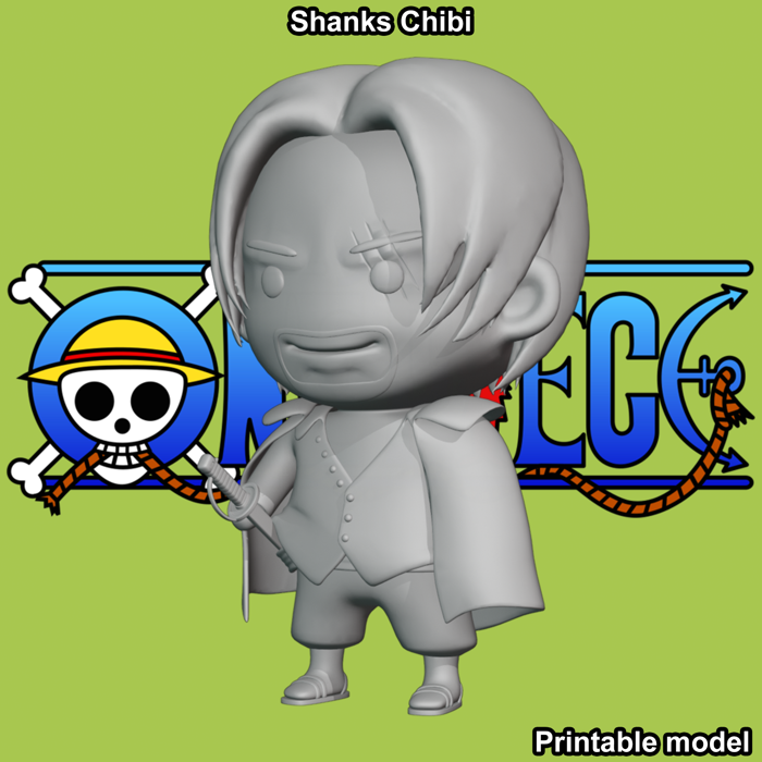 💬 Shanks Chibi - One Piece・ STL File for 3D printing・Cults
