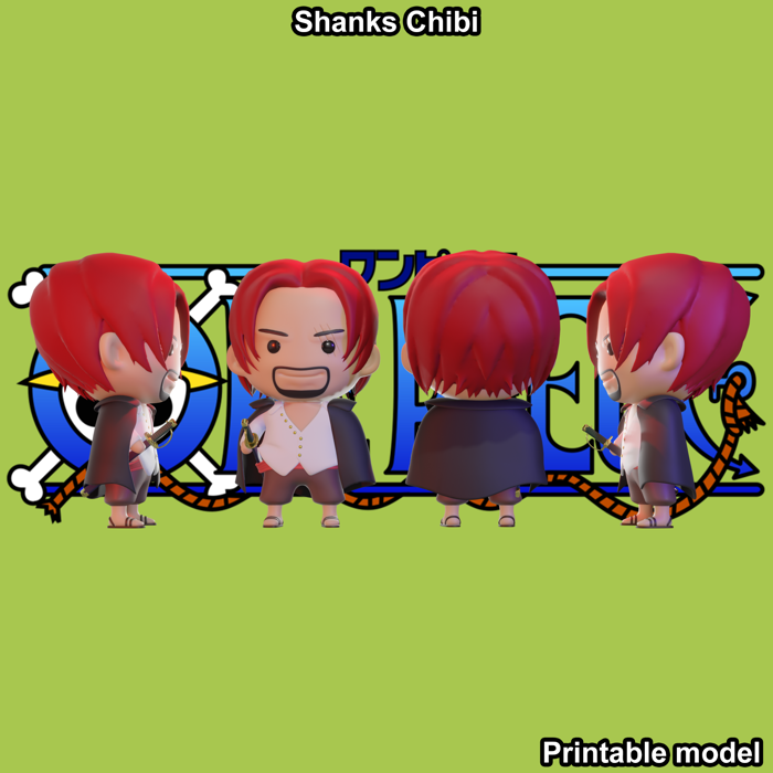 💬 Shanks Chibi - One Piece・ STL File for 3D printing・Cults