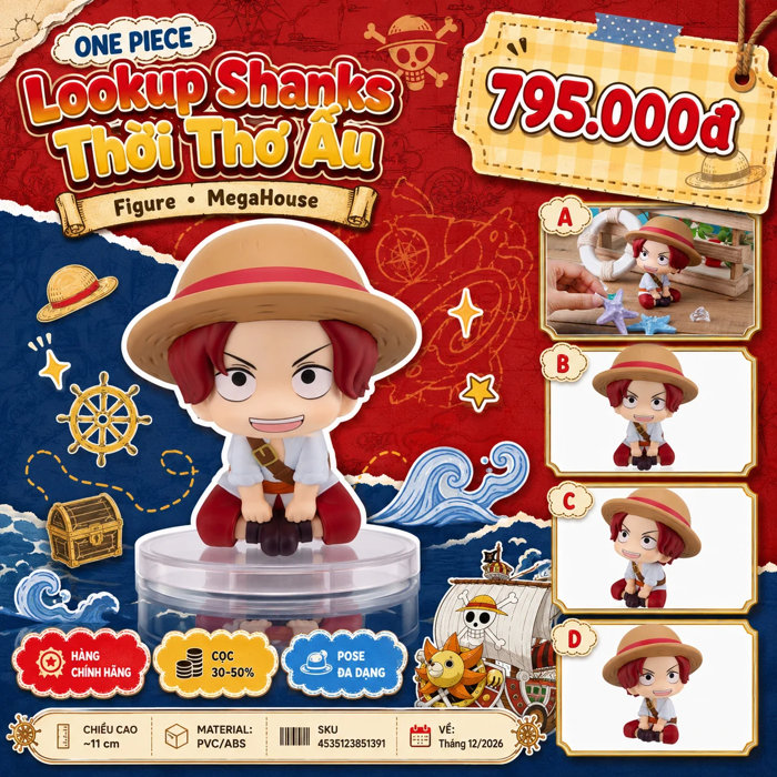 Mô Hình Lookup Shanks Phiên Bản Thời Thơ Ấu