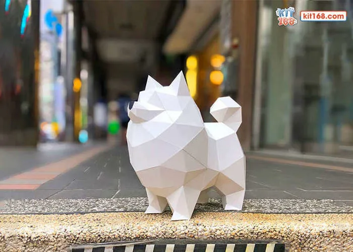 Chó phốc sóc lông trắng - Kit168 - Shop Đồ Chơi Mô Hình Giấy Papercraft Toy