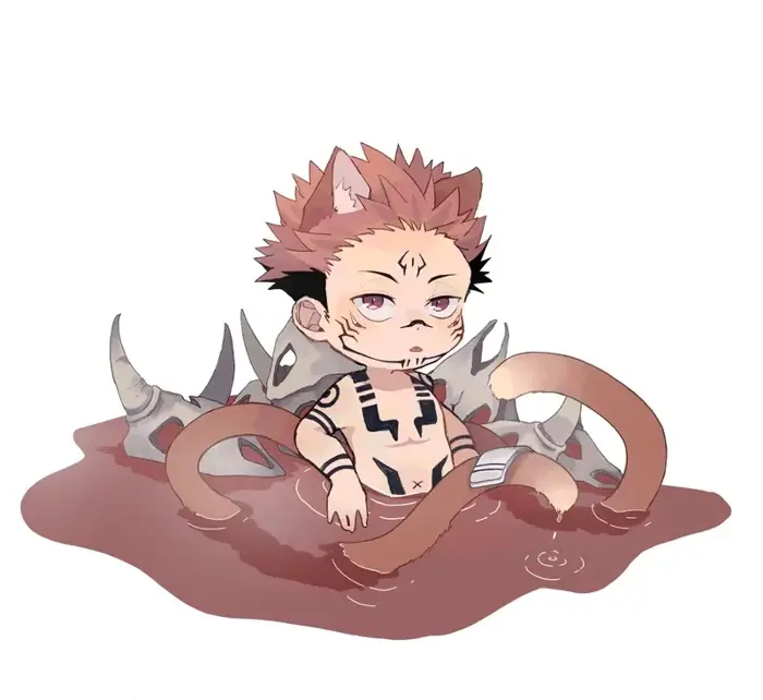 Ảnh Sukuna chibi siêu dễ thương cho fan Jujutsu Kaisen