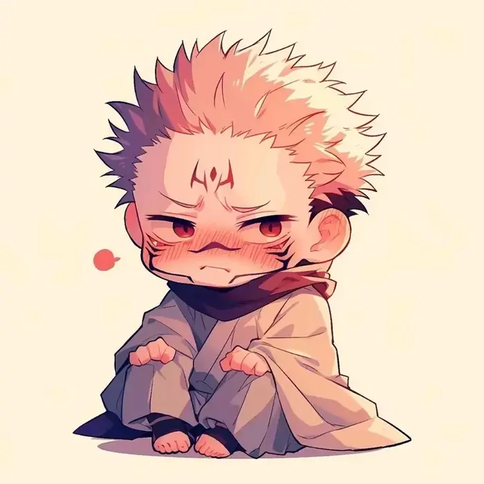 Ảnh Sukuna chibi siêu dễ thương cho fan Jujutsu Kaisen