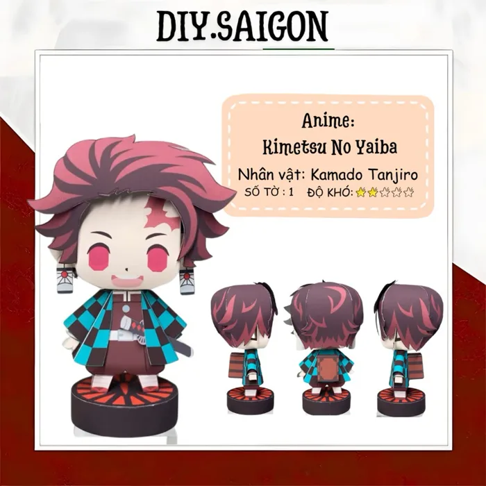 Kimetsu No Yaiba] - Mô hình giấy Anime Chibi Kamado Tanjiro | Shopee Việt  Nam