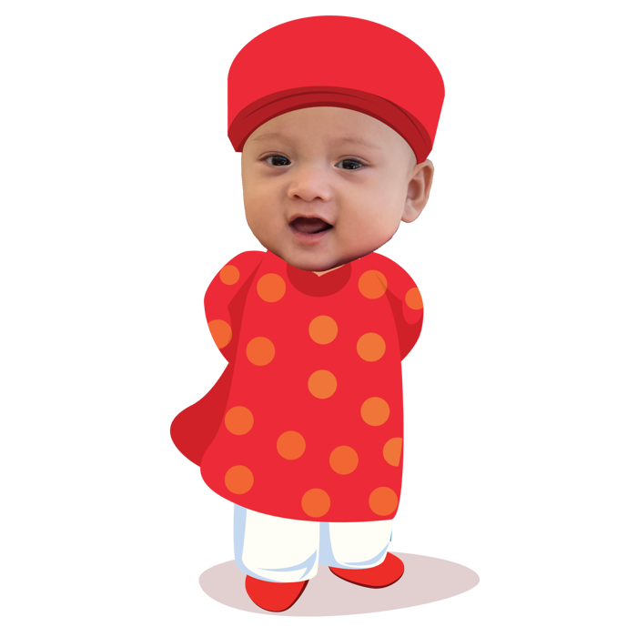 Chibi Áo Dài Tết - Mẫu 01