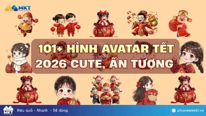 Tổng hợp 999+ hình avatar tết 2026 cute, chibi, độc đáo