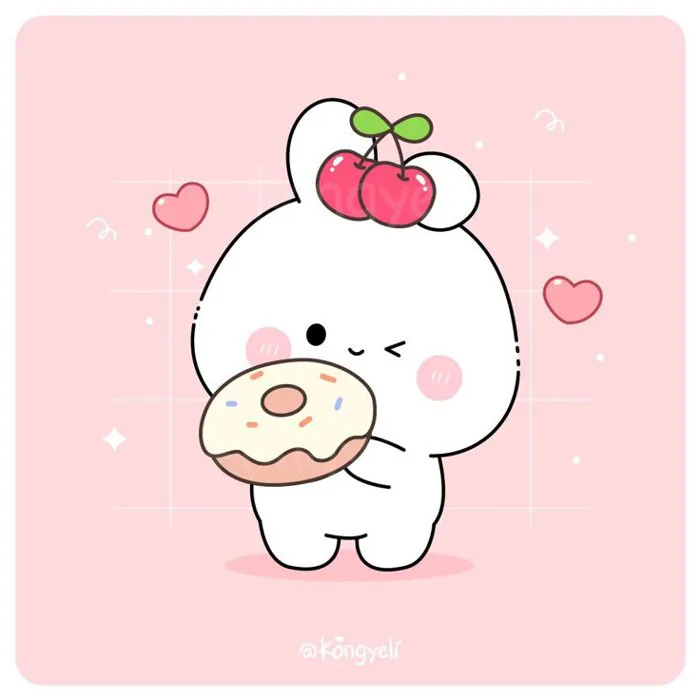 Top hình ảnh thỏ chibi cute làm avatar và ảnh nền cực xinh