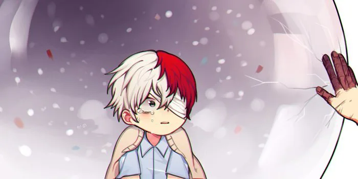 HD Shoto Todoroki Wallpaper – My Hero Academia Chibi Style | 2400x1200 |  Wallpaper Abyss