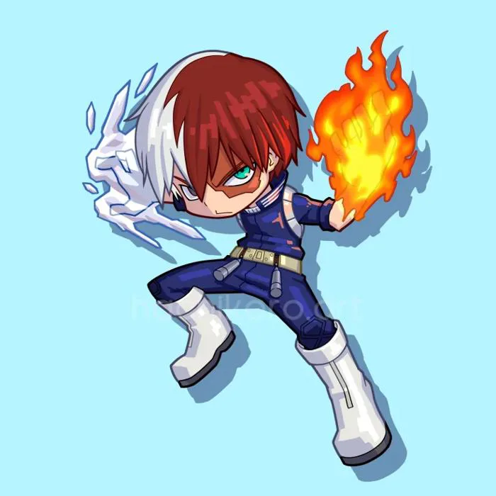 Another Chibi Fanart I made! Todoroki! :D [@hachikoro.art on instagram] :  r/BokuNoHeroAcademia