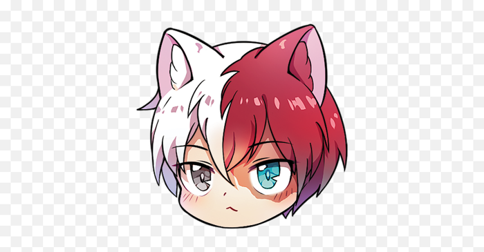 Todorokitty Shouto Chibi Anime Hero Png Todoroki - free transparent png  images - pngaaa.com