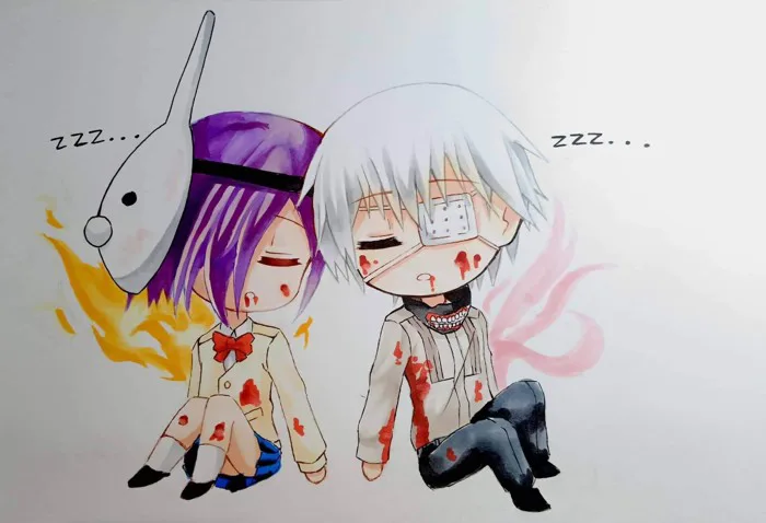 ArtStation - Kaneki x Touka (Chibi)