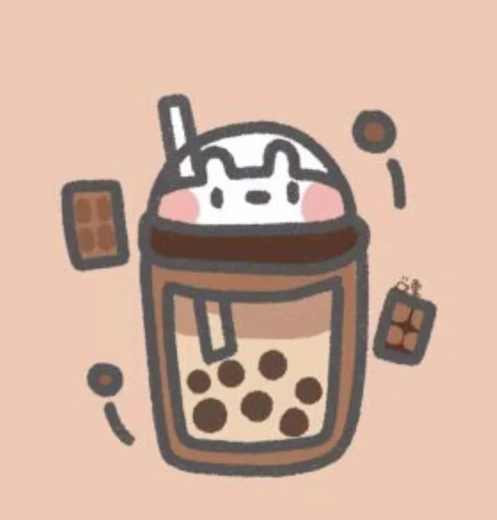 trà sữa chocolate hình bé thỏ cute