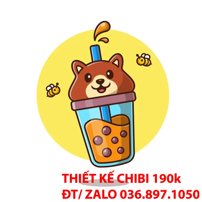 MẪU THIẾT KẾ LOGO CHIBI TRÀ SỮA 190K TRAI GÁI, chibi quán trà sữa, chibi  trà sữa dễ thương đẹp | Viết bởi ThietKeWebChuyen-Com