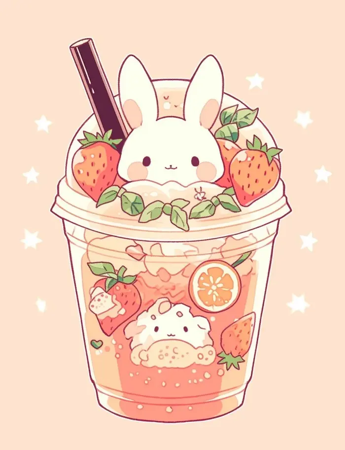 Bộ sưu tập ảnh chibi đồ uống dễ thương cho fan anime