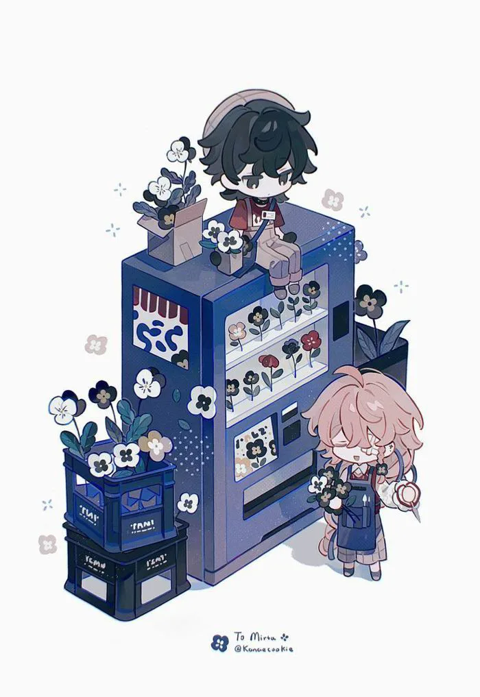 Ảnh hoạt hình chibi | Viết chữ, Hội họa, Tranh