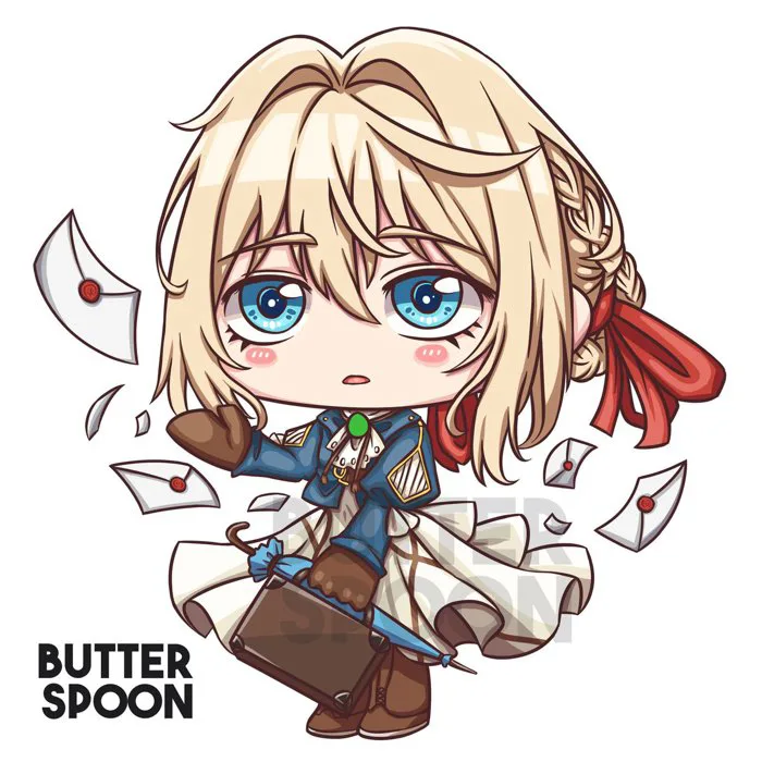I want to know what “I love you” means… #butterspoon #violetevergarden # violet #evergarden #kyoto #animation #anime #art #chibi #cute #chibiart  #drawing #character #letter #iloveyou #love #instagood #instaartist #kawaii  #beautiful