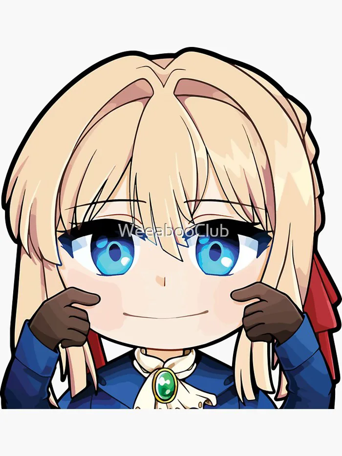 Violet Evergarden Smile Chibi Anime Peeker