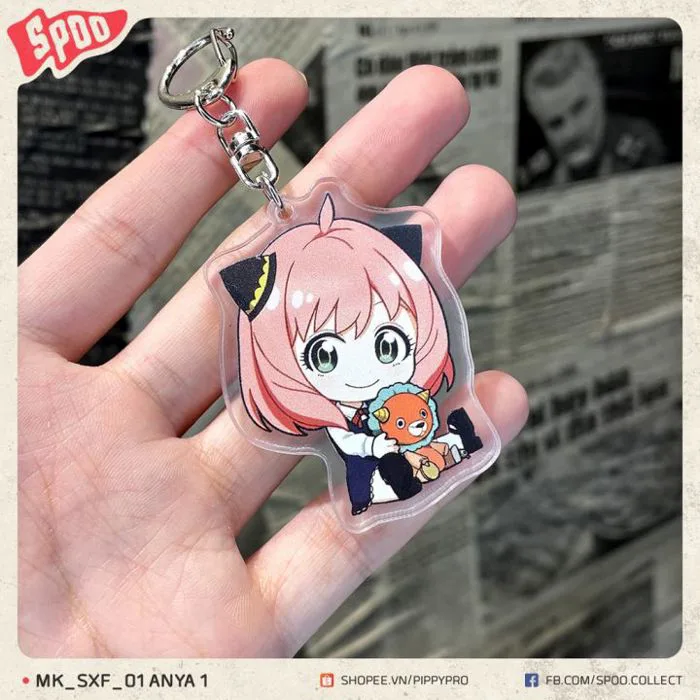 Móc khóa Spy x Family Anya Ma Pa Yor Loid Forger mica trong suốt anime chibi  dễ thương cute | Lazada Việt Nam