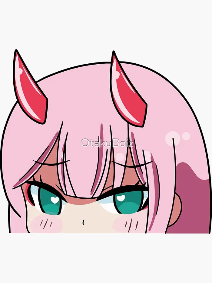 Zero Two Chibi Anime Peeker Darling In The Franxx