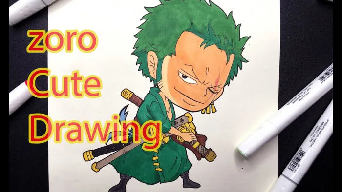 Zoro cute drawing - Vẽ zoro cute onepiece