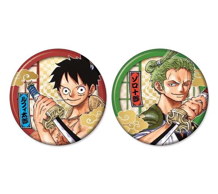 1c ) Huy hiệu cài áo in hình LUFFY ZORO ONE PIECE pin cài áo anime chibi