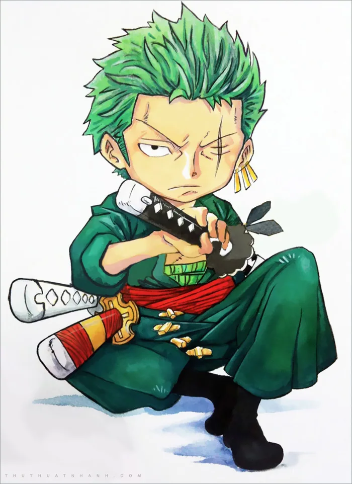 Ảnh Zoro Chibi Siêu Cute, Đẹp Ngầu, Đáng Yêu Tặng Fan