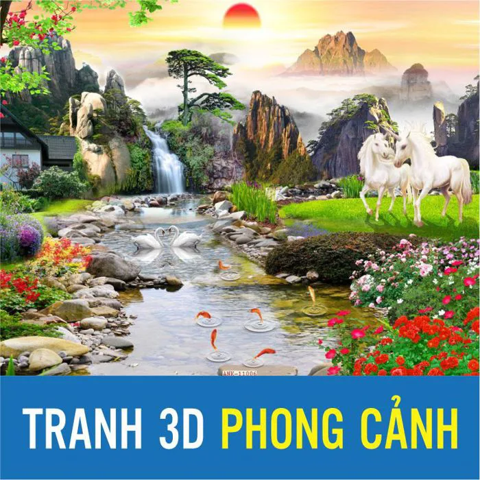 400 mẫu Tranh 3D phong cảnh - Nhà máy sản xuất Tranh Gạch 3D hàng đầu Việt  Nam