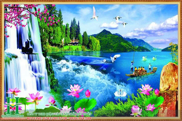 Tranh 3D phong cảnh khổ lớn đẹp và rẻ nhất Hà Nội | Sắc nét - Sang trọng