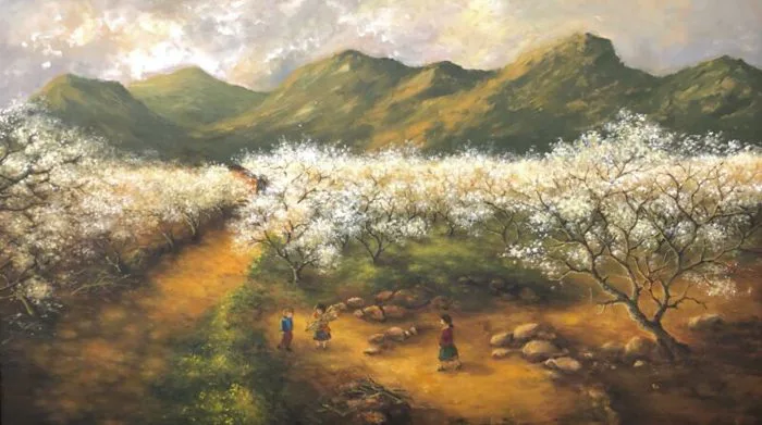 Tranh phong cảnh vùng cao - vẻ đẹp của cuộc sống bình yên