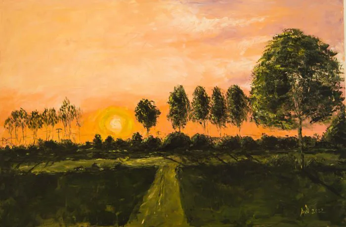 Chiều tà - Tranh Phong Cảnh