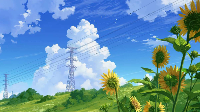 Hình ảnh phong cảnh anime đơn giản