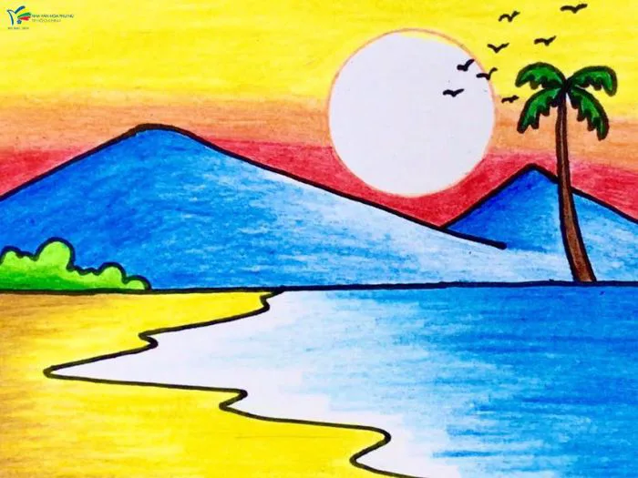 Cách Dạy Bé Vẽ Tranh Phong Cảnh
