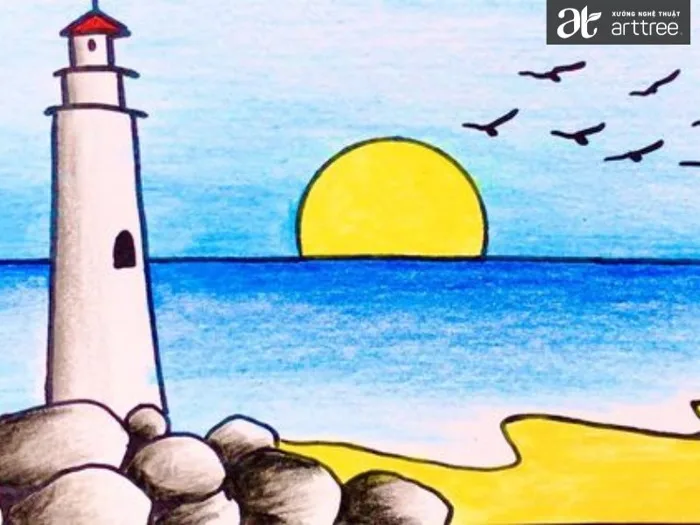 21+ Đề tài tranh vẽ phong cảnh mùa hè đẹp nhất cho học sinh - Xưởng Nghệ  Thuật ART TREE