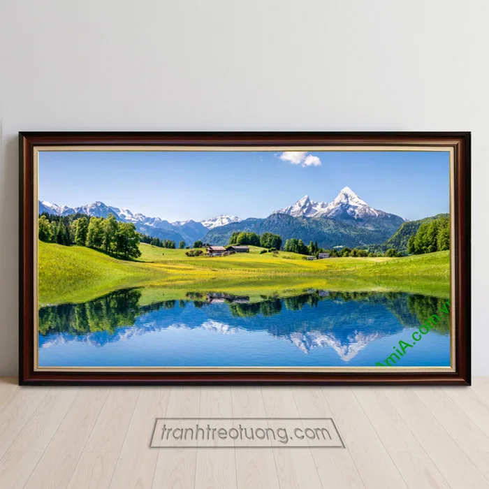 Mẫu tranh phong cảnh thiên nhiên đẹp in bóng nước TPC176